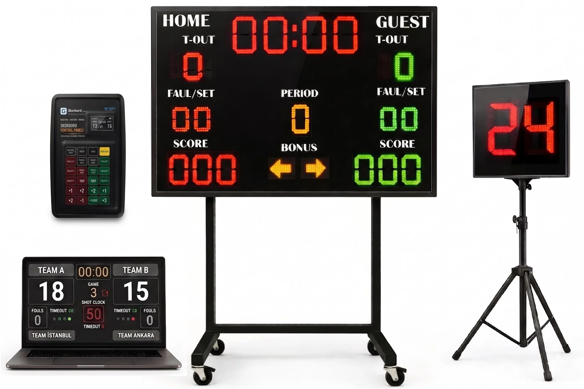 3x3 Basketbol Skorbordu 150×100 cm 2
