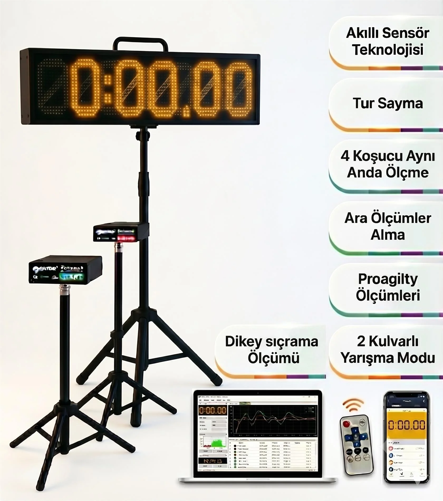 Fotoselli Kronometre Çift Kapılı Dikey Sıçrama 2